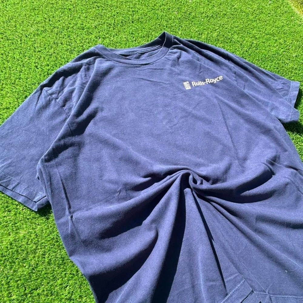 Navy blue vintage Rolls Royce tee shirt